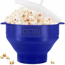 Best reviews of 🔥 The Original Korcci Microwaveable Silicone Popcorn Popper, BPA Free Microwave Popcorn Popper, Collapsible Microwave Popcorn Maker Bowl, Dishwasher Safe - Blue 🥰