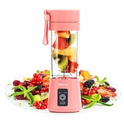 Coupon ⭐ Nikice Portable Blender,Personal Size Blender Juicer Cup,Smoothies And Shakes Blender,Handheld Fruit Machine,Blender Mixer Home (pink) 🛒