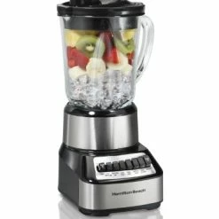 Outlet ⭐ Hamilton Beach Wave Crusher Blender With 40 Oz Glass Jar And 14 Functions For Puree, Ice Crush, Shakes And Smoothies, Stainless Steel (54221) 💯