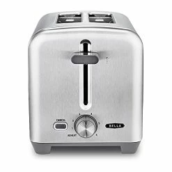 Coupon 🤩 BELLA 2 Slice Toaster, Quick & Even Results Every Time, Wide Slots Fit Any Size Bread Like Bagels Or Texas Toast, Drop-Down Crumb Tray For Easy Clean Up, Stainless Steel 🔔