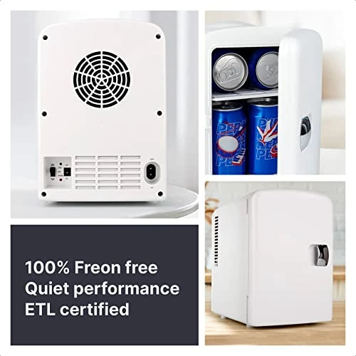 Hot Sale ✨ Living Enrichment Mini Fridge Chilling And Warming, Portable Compact Refrigerator AC/DC Power, 4L 6 Cans Capacity, For Skincare, Foods, Medications, Milk, Home And Travel - W 🎁 - Image 5