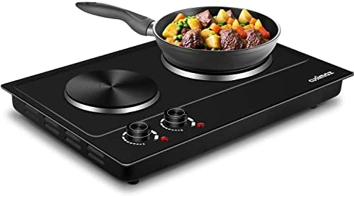 Best reviews of ๐งจ CUSIMAX Double Hot Plate For Cooking, 1800W Portable Electric Double Burners Countertop Burner Cast Iron Hot Plates Cooktop, Stainless Steel Silver Easy To Clean ๐คฉ - Image 13