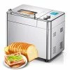 Top 10 🥰 15-in-1 Bread Maker With Fruit And Nut Dispenser, 2.2LB Fully Stainless Steel Bread Machine, Nonstick Ceramic Pan, 3 Loaf Sizes & 3 Crust Colors, Recipes, Silver ✔️