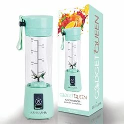 Top 10 🛒 KAMARAMA Portable Blender For Shakes And Smoothies – Rechargeable 15.5-Oz Fusion Blender & Portable Juicer Comes With Carry Strap, USB Cable, 2 Reusable Straws, 1 Straw Cleaner & 1 Bottle Cleaner, (Seafoam Green) 🎁