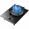 Discount 💯 ZXFF 32CM Built-in Gas Cooker, 7.2KW Nine-chamber Flame Wok Burner, Thickened Tempered Glass, (Anti-scalding Logo + Extinguishing Protection + Timing Off The Fire (Color : B, Size : LPG) 🥰