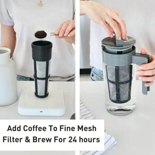 Best Sale 😀 Takeya Patented Deluxe Cold Brew Coffee Maker, 1 Qt, Blac 👍 - Image 3