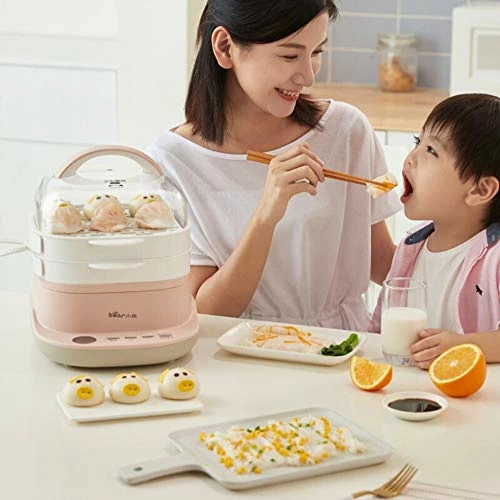 Coupon ✔️ N/C Household Small Mini Multifunctional Electric Steamer Rice Noodle Maker Drawer Type Breakfast Machine Food Steamer, 6 Cooking Modes 9.5 Hours Reservation Function 😉 - Image 4