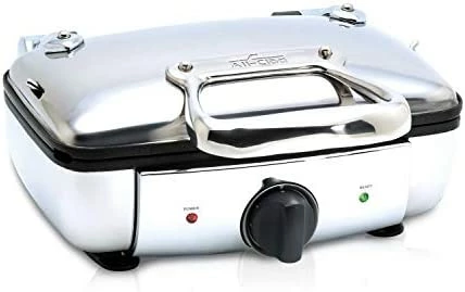 Deals ๐ All-Clad Stainless Steel Classic Round Waffle Maker With 7 Browning Settings, 4-Section, Silver โญ - Image 8