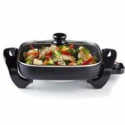 Promo ⌛ Continental Electric CE23741 12" Inch Electric Non-Stick Skillet, Black ⭐