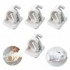 Top 10 ⌛ LEBERY 4Pcs No Drill Curtain Rod Bracket Holder Self Adhesive Curtain Rod Holders Hooks No Drill Curtain Rod Hanger Bracket Drapery Holders Wall Mount Holder For Bathroom Kitchen Home Hotel White 🔔
