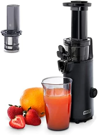 Discount ๐ DASH Deluxe Compact Masticating Slow Juicer, Easy To Clean Cold Press Juicer With Brush, Pulp Measuring Cup, Frozen Attachment And Juice Recipe Guide - Black ๐ - Image 8