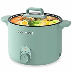 Cheap ✔️ Topwit Electric Hot Pot, 1.5L Non-stick Ramen Cooker, Multi-Function Electric Pot For Pasta, Noodles, Steak, Egg, Electric Cooker With Dual Power Control, Over-Heating And Boil Dry Protection, Green 👍