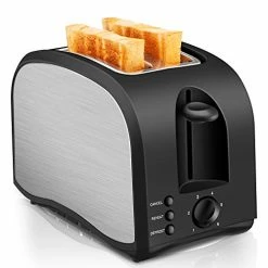Best reviews of 🎉 2 Slice Toaster CUSINAID Black Wide Slot Toaster 2 Slice Best Rated Prime With Pop Up Reheat Defrost Functions, 6-Shade Control, Removable Crumb Tray 🔥