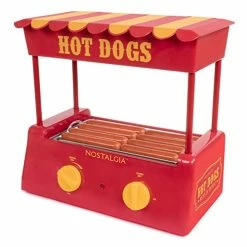 Cheap ⌛ Nostalgia Countertop Hot 🐕 Dog Roller And Warmer, 8 Regular Sized Hot 🐕 Dogs, 4 Foot Long Hot 🐕 Dogs And 6 Bun Capacity, Stainless Steel Rollers, Perfect For Breakfast Sausages, Brats, Taquitos, Egg R 👍