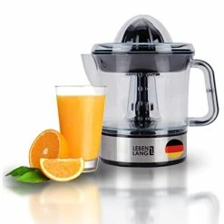 Budget 🔥 LEBENLANG – Electric Juicer Max Juice Yield | Citrus Juicer + 2 Cones 40W | Lemon, Lime, Orange, Fresh Fruit Juice Squeezer Machine | Automatic Lever Press Extractor | Exprimidor De Naranjas Electrico ✔️