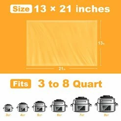 Best deal โจ SMARTAKE Slow Cooker Liners, 13 X 21 Inches Disposable Cooking Bags, Easy Clean-Up Plastic Bags, Fit 3QT To 8QT, For Slow Cooker, Crockpot, Aluminum Cooking Trays, Pans, 2 Packs (60 Liners) ๐