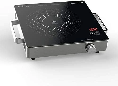 Best reviews of π KAERSIDUN Hot Plate Electric Single Burner 1500W Portable Burner For Cooking With Adjustable Temperature & Stay Cool Handles, Non-Slip Rubber Feet, Stainless Steel Easy To Clean, Compatible For All Cookwares (Grey) π - Image 7