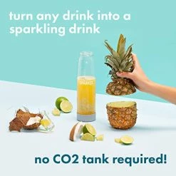 Best deal โ๏ธ Spรคrkel System (White) + Carbonator 90-Pack Bundle - Make 100 Drinks With This Sparkling Water And Soda Maker - Use Fresh & Natural Ingredients - No CO2 Tank Needed ๐