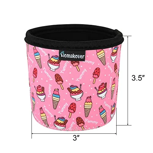 Discount 😉 Homakover 2 Pack Ice Cream And Leopard Pattern Pint Size Ice Cream Sleeves Neoprene Cover With Spoon Holder Cover (Ice Cream (2PCS)) 🔔 - Image 4