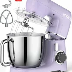 Brand new 🧨 Mini Angel Electric Stand Mixer, 5.5 Quarts, Dough Hook, Flat Beater, Wire Whisk Attachments, 10+P Speeds With Splash Guard, Lavender With DIY STICKERS 🔥