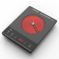 Hot Sale ๐ PAYISHO 1600W Electric Hot Plate Single Burner,Portable Electric Stove For Cooking,Infrared Burner,24Hour Setting,Gray Crystal Glass Surface Compatible For All Cookware Gray โ๏ธ