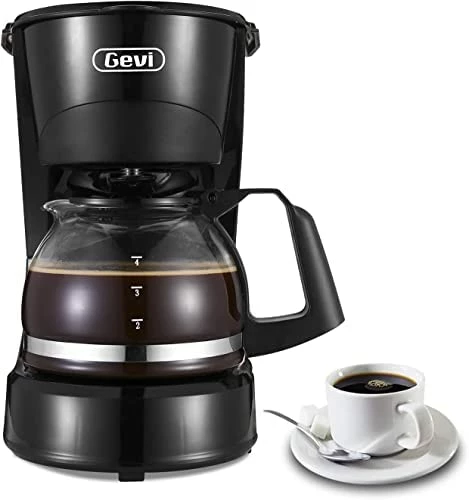 Outlet 🥰 Gevi 4 Cups Small Coffee Maker, Compact Coffee Machine With Reusable Filter, Warming Plate And Coffee Pot For Home And Office Aluminum Blu 🥰 - Image 10