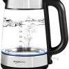 Promo 😀 Amazon Basics Electric Glass And Steel Hot Tea Water Kettle, 1.7-Liter 🧨