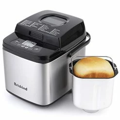 Brand new 🔔 Briskind 19-in-1 Compact Bread Maker Machine, 1.5 Lb / 1 Lb Loaf Small Breadmaker With Carrying Handle, Including Gluten Free, Dough, Jam, Yogurt Menus, Bake Evenly, Automatic Keep Warm, 3 Crust Color Stainless Steel (black) 🌟