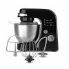 New 🎁 Hamilton Beach Electric Stand Mixer, 4 Quarts, Dough Hook, Flat Beater Attachments, Splash Guard 7 Speeds With Whisk, Black 👏