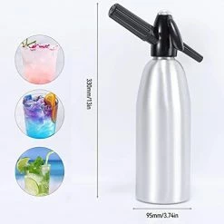 Outlet ⭐ Mlijzard Soda Siphon Sturdy Prime 1L Durable High Grade Soda Siphon Soda Maker Seltzer Water Maker For Home Kitchen (Sliver) 💯