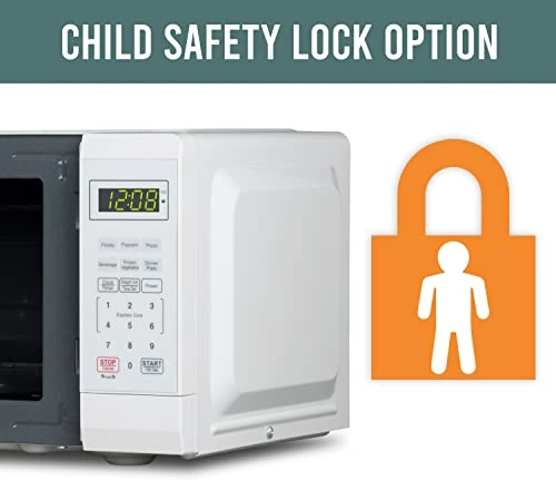 Best deal โ Farberware Compact Countertop Microwave Oven 0.7 Cu. Ft. 700-Watt With LED Lighting, Child Lock, Easy Clean Grey Interior, Whit โญ - Image 5