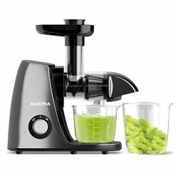 Discount ⭐ Aucma Slow Juicer Machine, Cold Press Juicer With Quiet Motor And Reverse Function, Masticating Juicer Machine With Brush Recipes, Juicer Extractor For High Nutrient Fruit Vegetable Juice (Dark Grey) 🎁