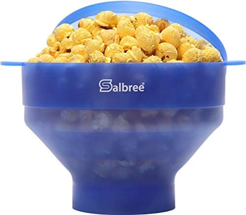 Cheapest 🎁 Original Salbree Microwave Popcorn Popper, Silicone Popcorn Maker, Collapsible Bowl - The Most Colors Available (Aqua) 🔥 - Image 10