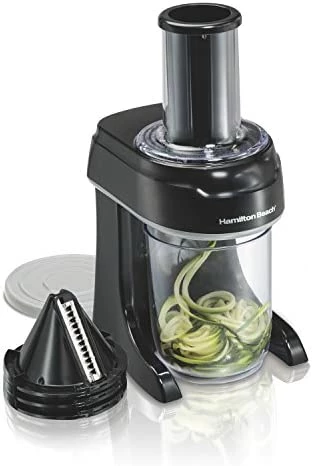 Hot Sale 🥰 Hamilton Beach 3-in-1 Electric Vegetable Spiralizer & Slicer With 3 Cutting Cones For Veggie Spaghetti, Linguine, And Ribbons, 6-Cups, Black,70930 👍 - Image 7