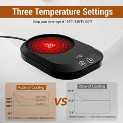 Deals 🎁 Coffee Mug Warmer For Desk, Electric Coffee Cup Warmer With 3-Temp Settings, Smart Coffee Warmer For Desk Auto Shut Off Timer, Cup Warmer For Desk With TEM/TIME Display, Wax Warmer, Good Gift 🧨