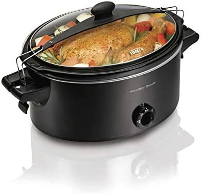 Outlet ๐งจ Hamilton Beach Slow Cooker, Extra Large 10 Quart, Stay Or Go Portable With Lid Lock, Dishwasher Safe Crock, Black (33195) ๐ - Image 6