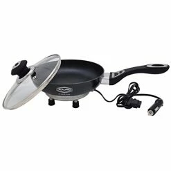 Promo ⌛ RoadPro 12V Power Supply Portable, Travel Frying Pan With Non-Stick Surface 🎉