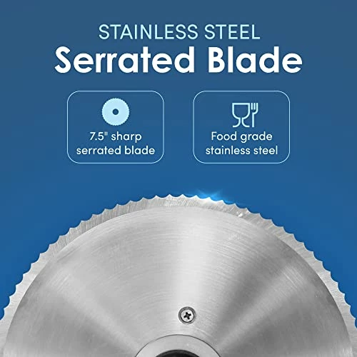 Best Sale ๐ Elite Gourmet EMT-625B Ultimate Precision Electric Deli Food Meat Slicer Removable Stainless Steel Blade, Adjustable Thickness, Ideal For Cold Cuts, Hard Cheese, Vegetables & Bread, 7.5โ, Black ๐ - Image 4