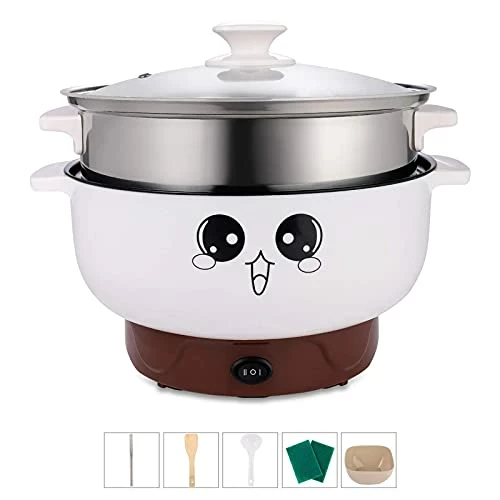 Best deal ๐งจ Ele ELEOPTION 3.6L (with Lid And Steamer) Multifunction Electric Cooker Skillet Grill Pot Wok Electric Hot Pot For Noodles Cook Rice Fried Stew Soup Steamed Fish Boiled Egg Non-stick ๐