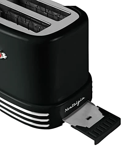 Top 10 🤩 Nostalgia Retro Wide 2-Slice Toaster, Vintage Design With Crumb Tray, Cord Storage & 5 Toasting Levels, Black ✨ - Image 2
