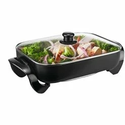 Buy 💯 Nozaya Large Capacity Nonstick Electric Skillet - Serves 4 To 6 People (16 Inch) 🎉