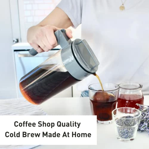 Best Sale 😀 Takeya Patented Deluxe Cold Brew Coffee Maker, 1 Qt, Blac 👍 - Image 4