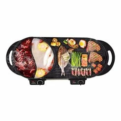 Flash Sale ๐ Liven Electric Grill With Hot Pot,Multifunctional Indoor Teppanyaki Grill/Korean BBQ/Shabu Shabu Hot Pot,Separate Temperature Control,3.6L Capacity For 2-10 People,SK-J6868 ๐ฅฐ