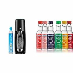 Coupon 🎉 Sodastream Fizzi One Touch Sparkling Water Maker (Black) With CO2 And BPA Free Bottle With Sodastream Bubly Drops 6 Flavor, Original Variety Pack, 8 Fl Oz 💯