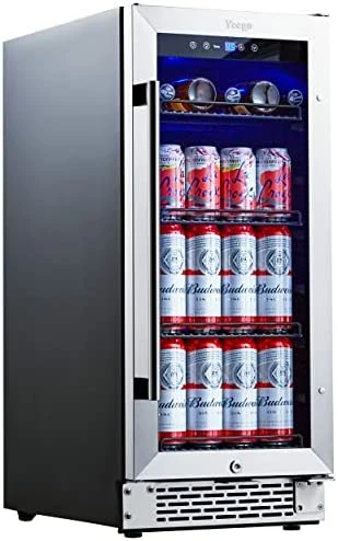Cheapest 😍 Yeego 24 Inch Wine And Beverage Refrigerator, Hold 60 Cans And 20 Bottles Dual Zone Wine Beer Fridge Cooler With Stainless Steel French Door Digital Temperature Control And Key Lock Quiet Operation 🛒 - Image 9
