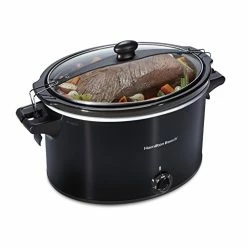 Outlet 🧨 Hamilton Beach Slow Cooker, Extra Large 10 Quart, Stay Or Go Portable With Lid Lock, Dishwasher Safe Crock, Black (33195) 😍
