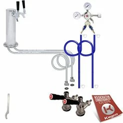 Cheap 😍 Kegco 3PSTCK2-NT Kegerator Kit, 2-Tap, Chrome 🔔