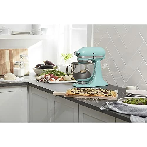 Best Pirce 🎉 KitchenAid KSM150PSAQ Artisan Series 5-Qt. Stand Mixer With Pouring Shield - Aqua Sky ❤️ - Image 4