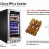Buy 🎁 FOVOMI 15" Wine Cooler Fridge 34 Bottles (Bordeaux 750ml) Compressor Wine Cellars,Built-in Or Freestanding Dual Zone Refrigerator - Chiller For Kitchen,Home Bar 👏