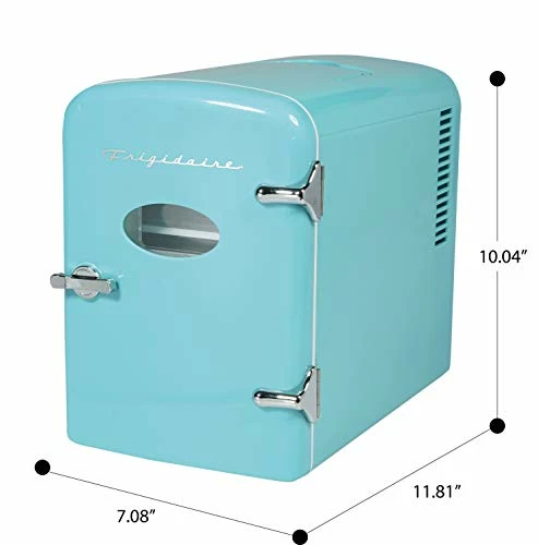 Budget ๐คฉ Frigidaire EFMIS175-BLUE Portable Mini Fridge-Retro Extra Large 9-Can Travel Compact Refrigerator, Blu ๐ - Image 2